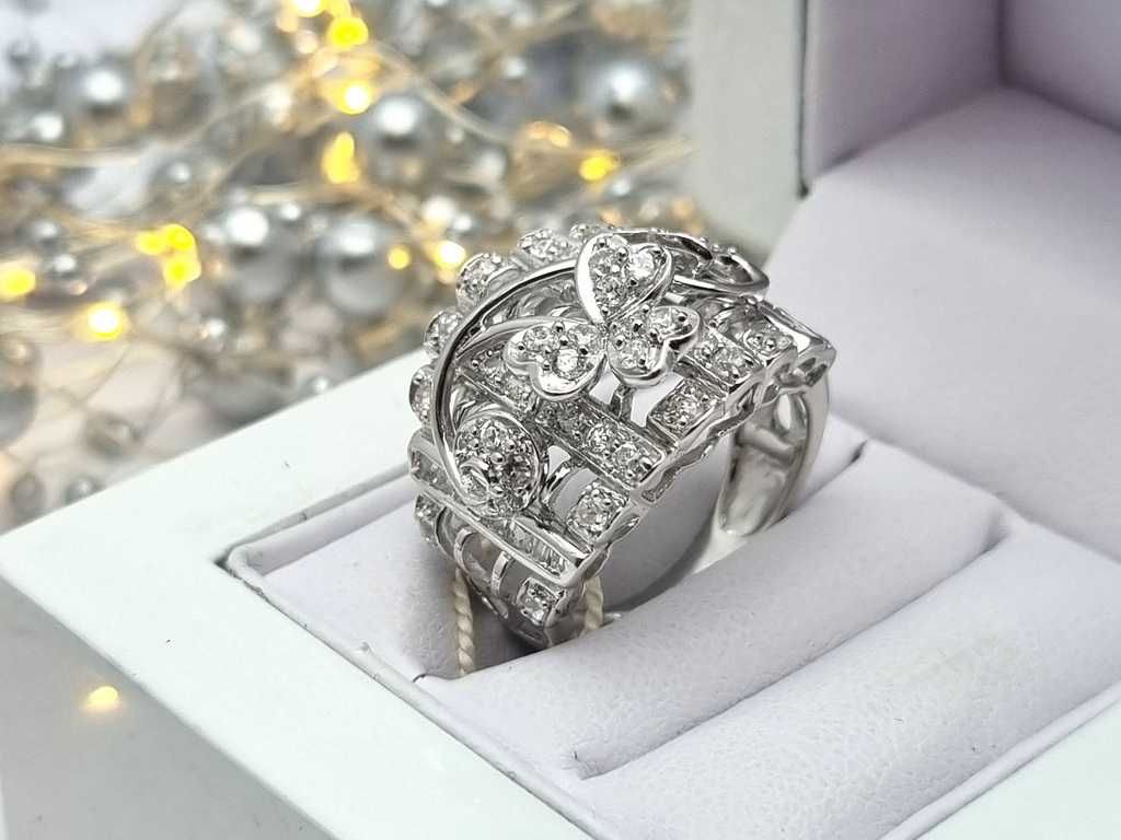 Cudowny srebrny pierścionek 925 6,61g r.15