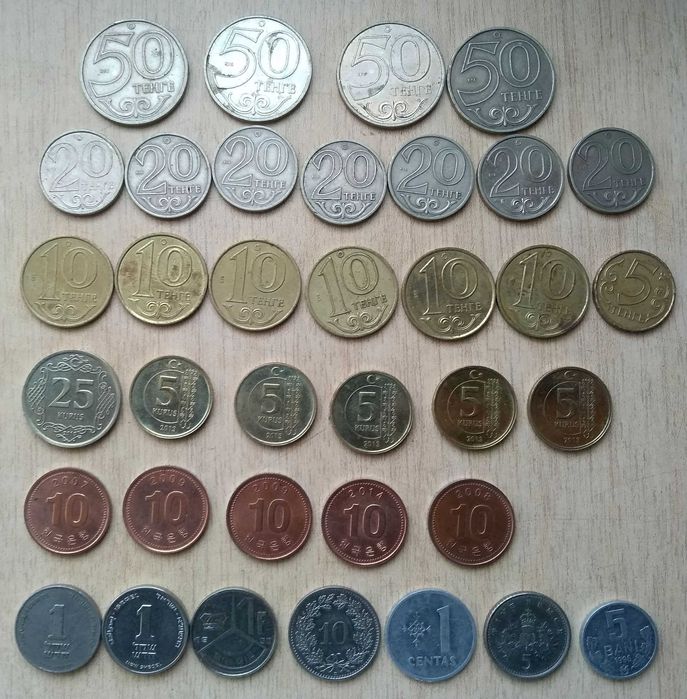 Монеты разных стран 62 шт. Возм. обмен
