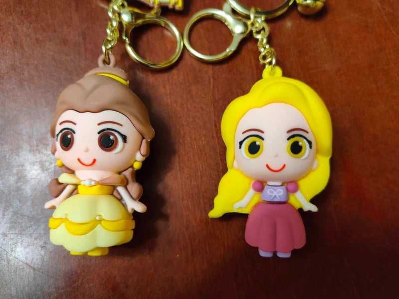 2 x Brelok do kluczy Torebki zawieszka księżniczka dziewczynka