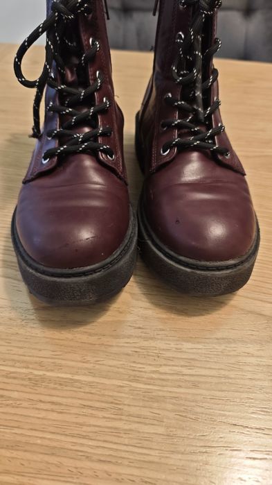 Buty skórzane Zara wysokie roz. 35