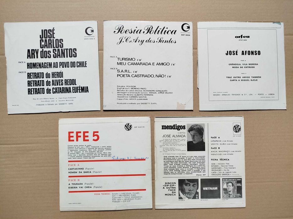 Discos Vinil Musica Portuguesa - Vinis Antigos Singles e EP's