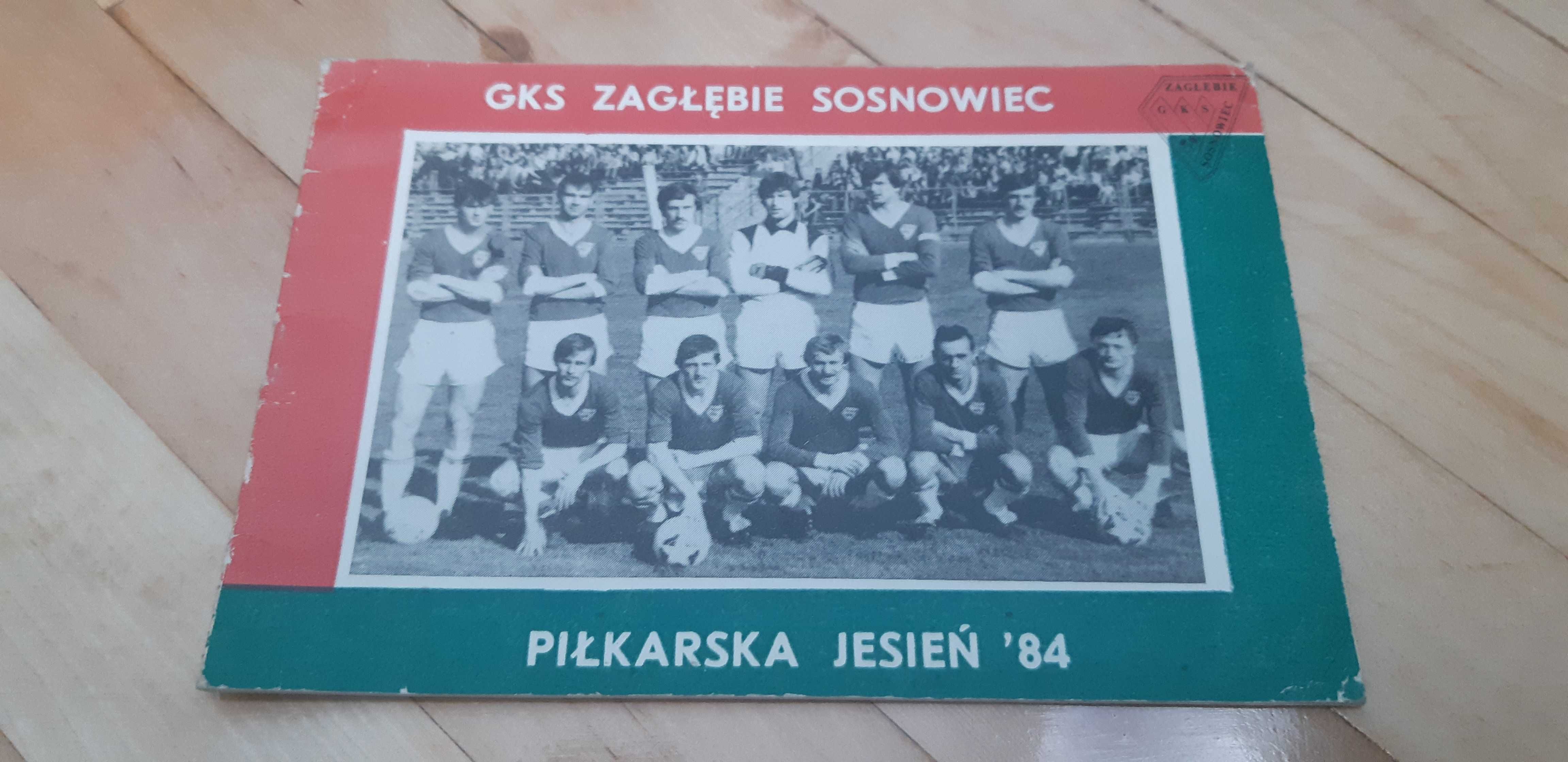 program GKS Zagłębie Sosnowiec piłkarska jesień 84 - unikat