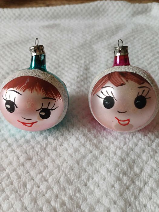 stare bombki PRL  Agatki (główki)