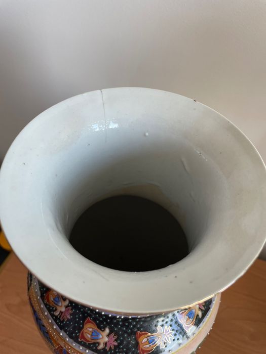 Wazon ceramiczny retro japoński duży