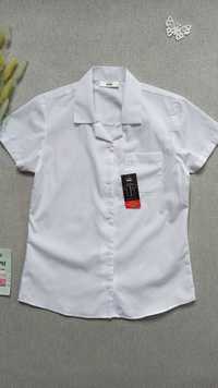 Нова дитяча біла літня сорочка 10-11 років блузка для дівчинки