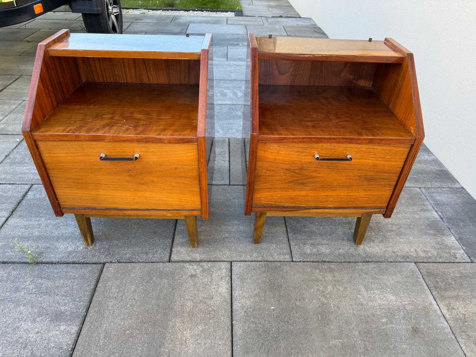 Szafka nocna lakierowana lata 60 70