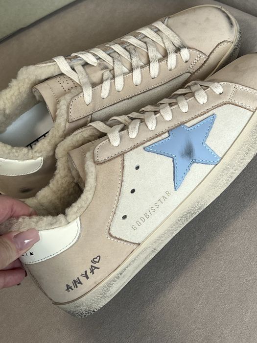 Кросівки зимові на хутрі Golden Goose преміум якість