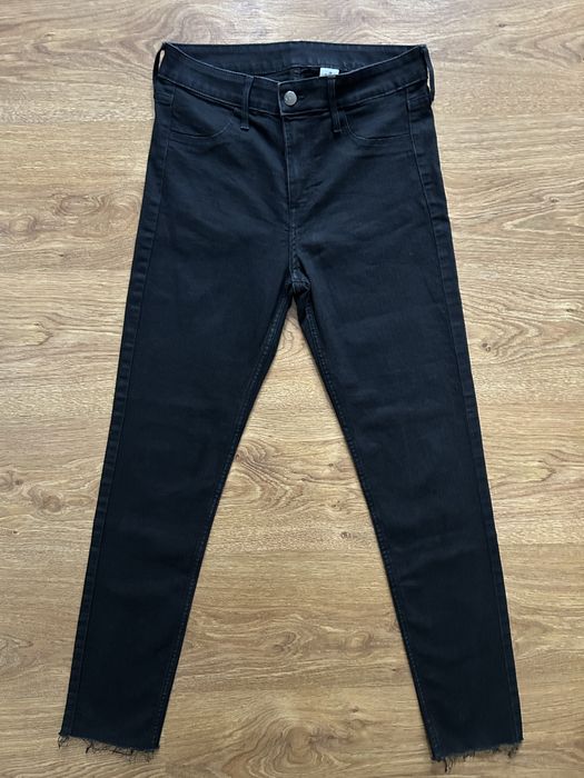 Jeansy Skinny Damskie Czarne H&M Rozmiar 38