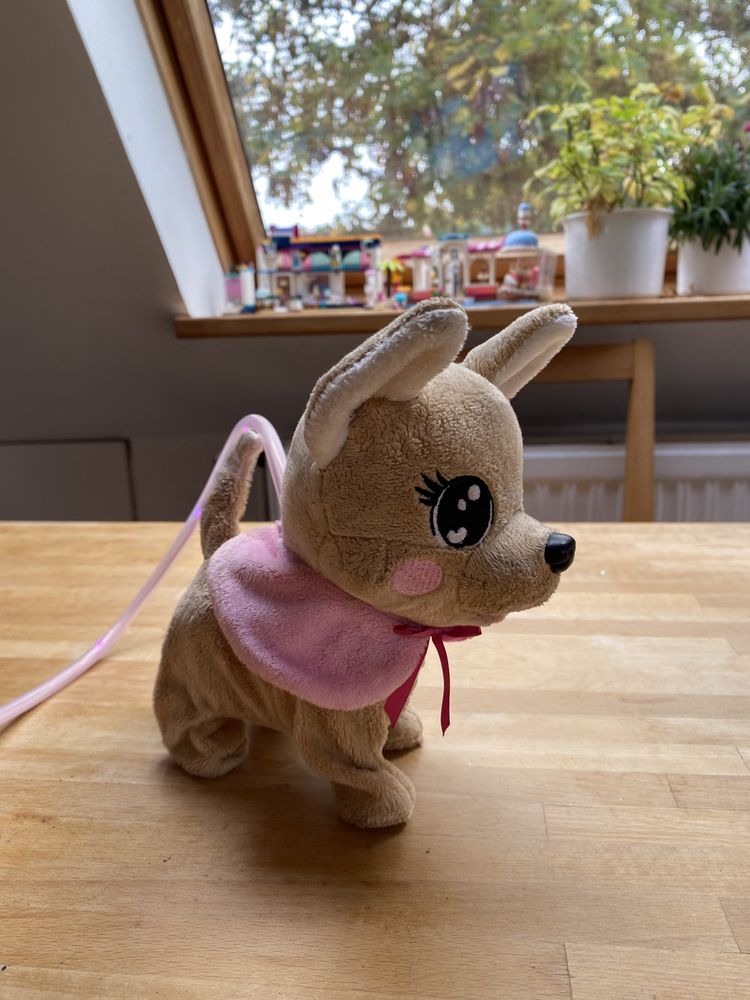 Іграшка питомец домашній улюбленець собачка на повідку Чіхуахуа
