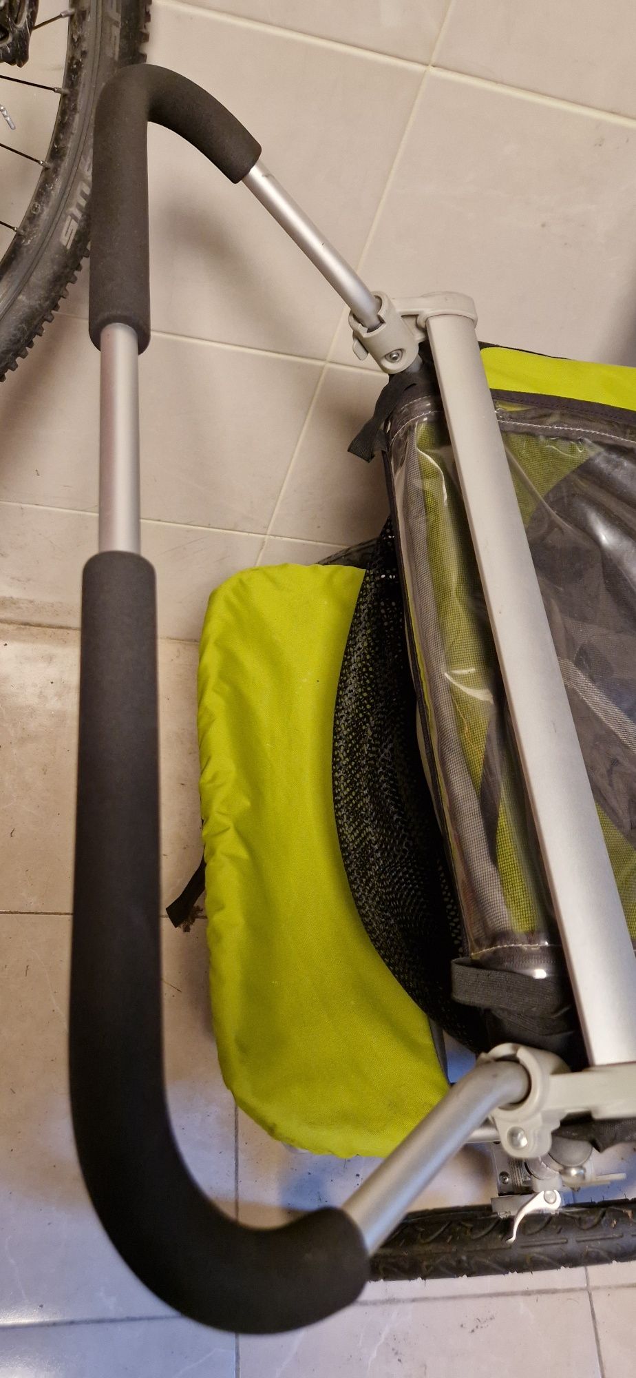 Thule chariot 2 . Przyczepka rowerowa s osobowa. Zielona