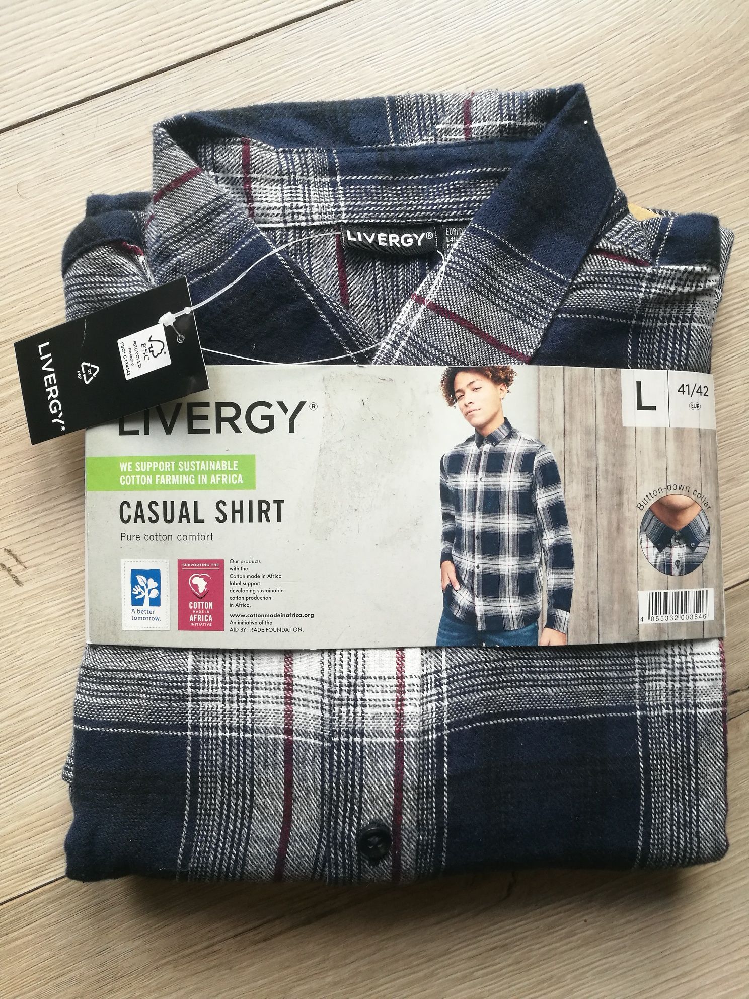 NOWA męska koszula flanelowa L