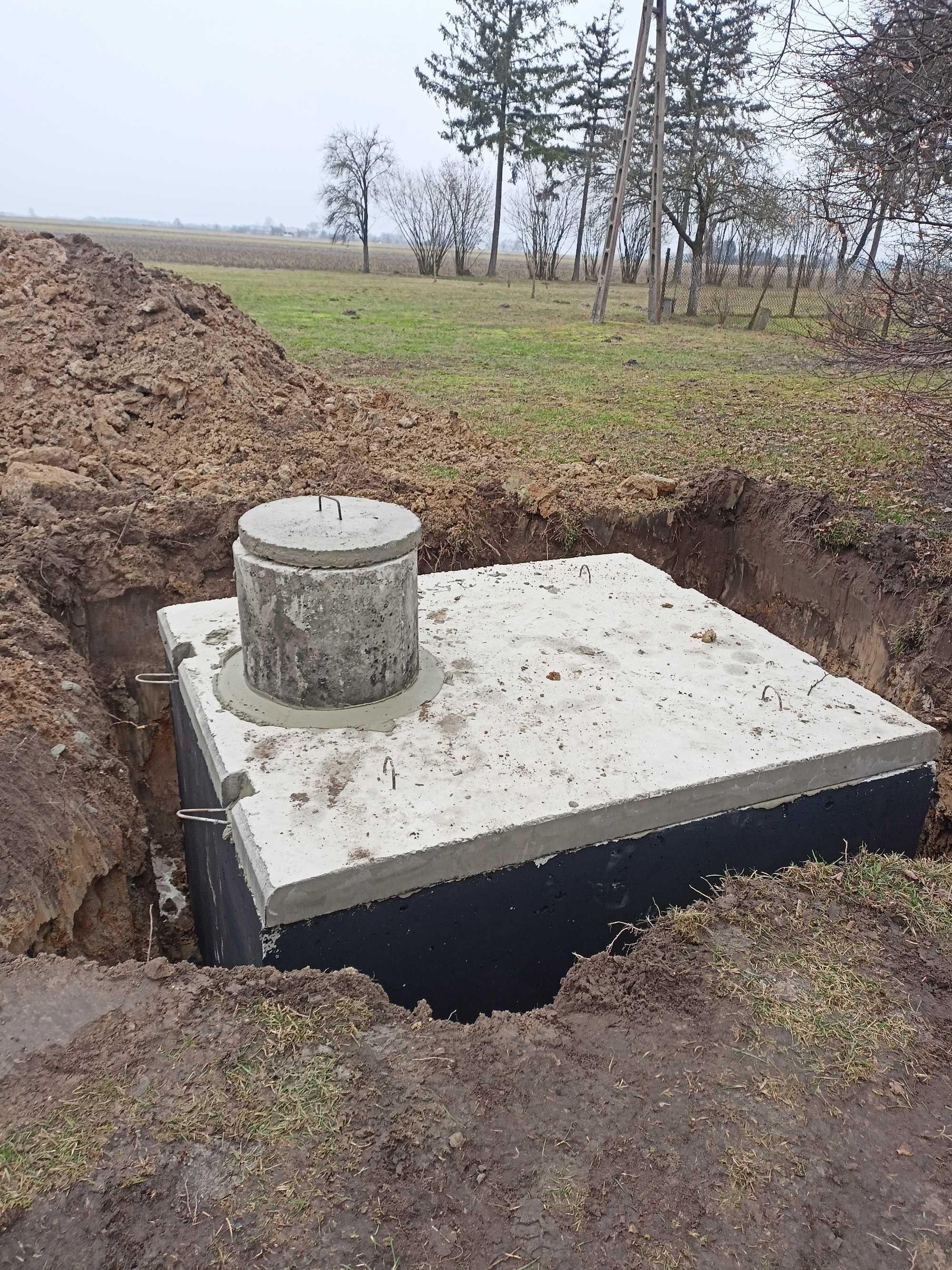 Szambo betonowe zbiornik na deszczówkę 2m3-14m3 Montaż Transport