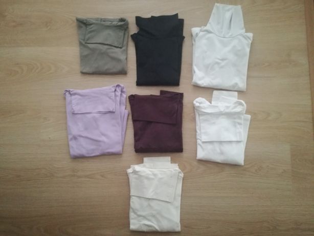 7 camisolas licra c manga S