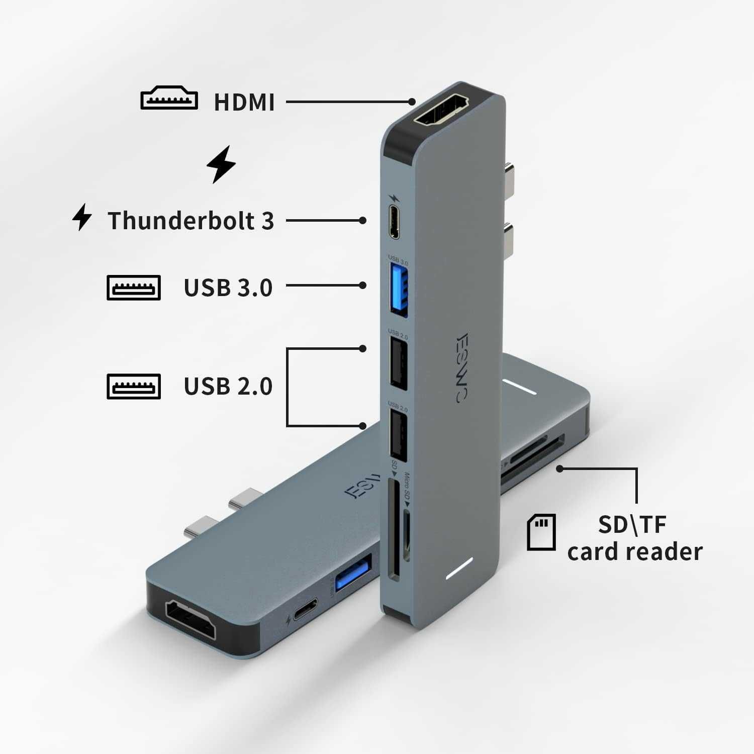 Stacja dokująca HUB USB-C 4K 7W2 SD/TF 100W JEWSO Macbook