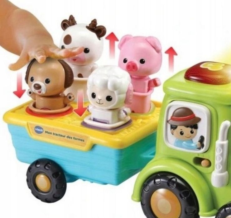 Nowy Traktorek WESOŁEK traktor z przyczepą wesoły farmer VTech