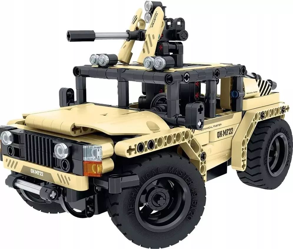 Klocki uzbrojony jeep 2w1 zdalnie sterowany 370 elementów