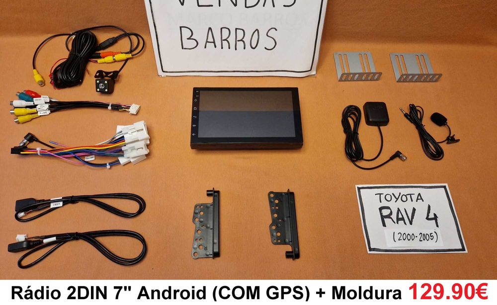 (NOVO) Rádio 2DIN Toyota • RAV4 • (1994 a 2012) • Android GPS