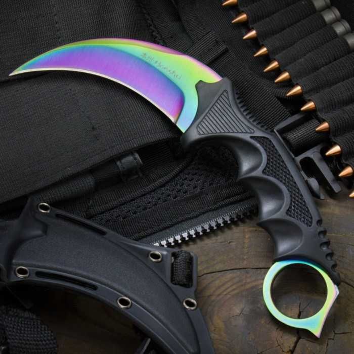 NÓŻ Karambit CS CS-GO Counter Strike RAINBOW Tęczowy KR22