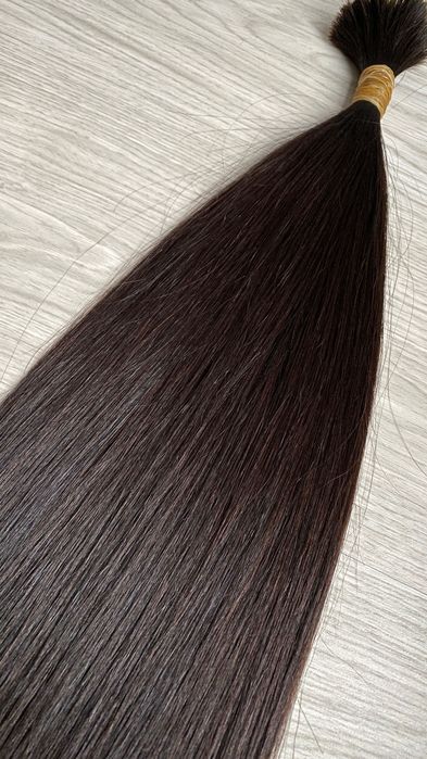 Włosy słowiańskie naturalne brąz 75cm
