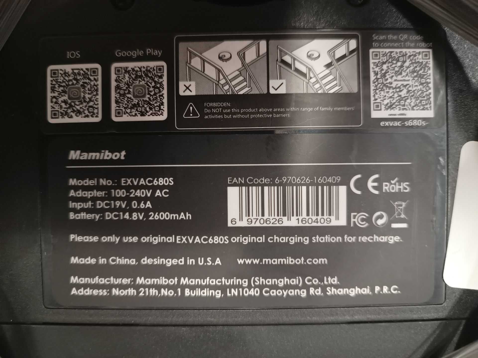 Robot sprzątający Mamibot ExVac680s (czarny)