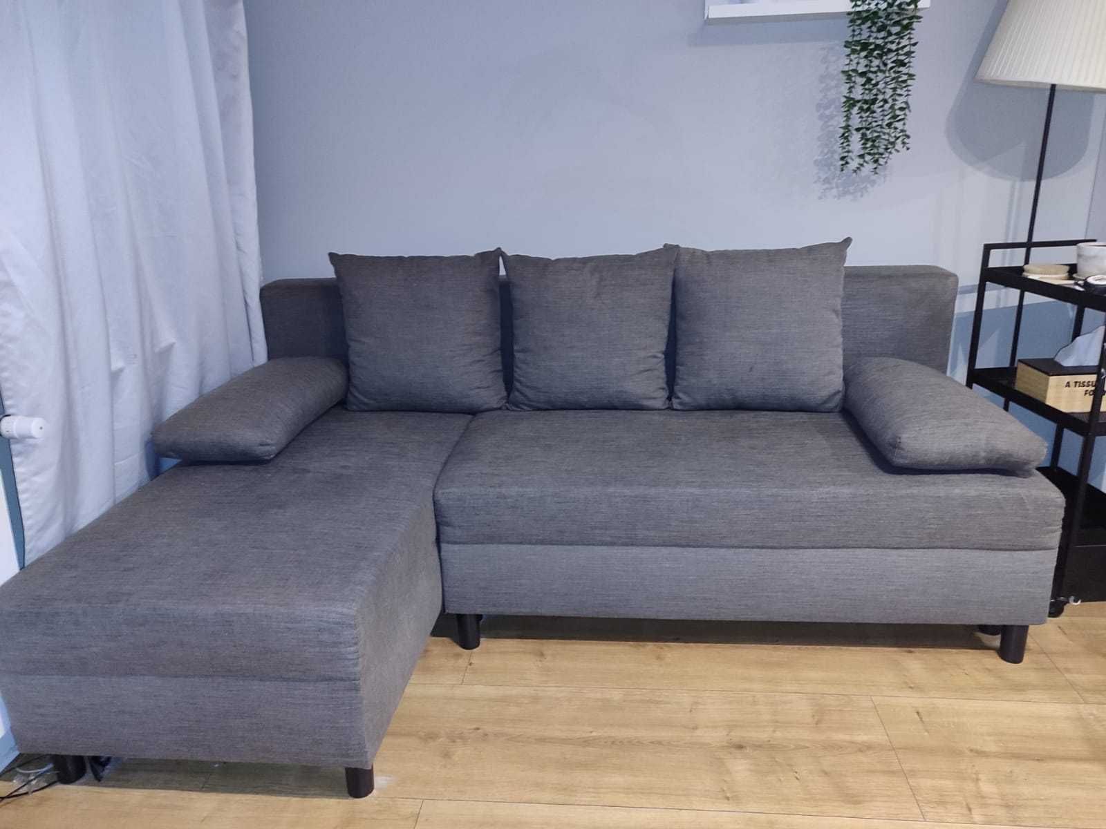 ANGSTA IKEA narożnik 3-osobowy szary STAN IDEALNY