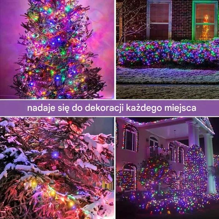 Lampki LED Solarne 22M | 200 LED | Dekoracyjne Lampki Ogrodowe |