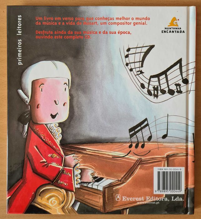 Livro e CD infantil "De A a Z com Mozart e a Música"