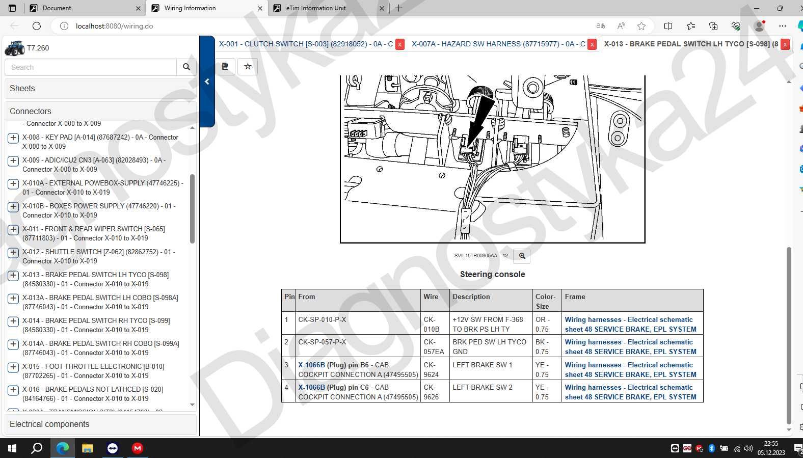 KOMPLET INSTRUKCJI Serwisowych eTim GO 23.09 Case New Holland PL