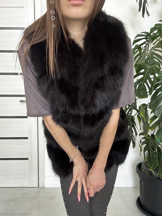 Жилетка натуральная из песца