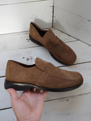 новые замшевые мужские лоферы туфли броги ботинки 43-44р
