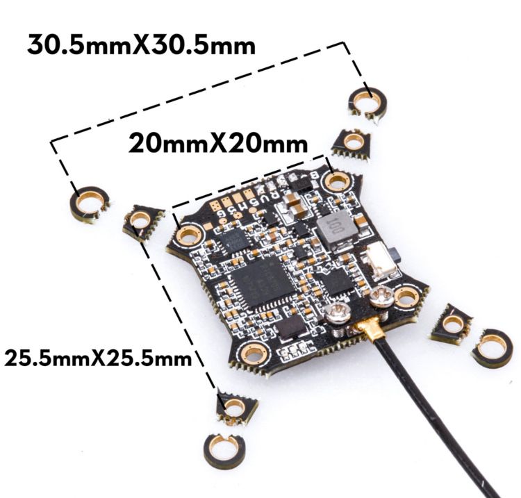 Fpv dron vtx analog flywoo goku antena RHCP 5.8 Ghz
