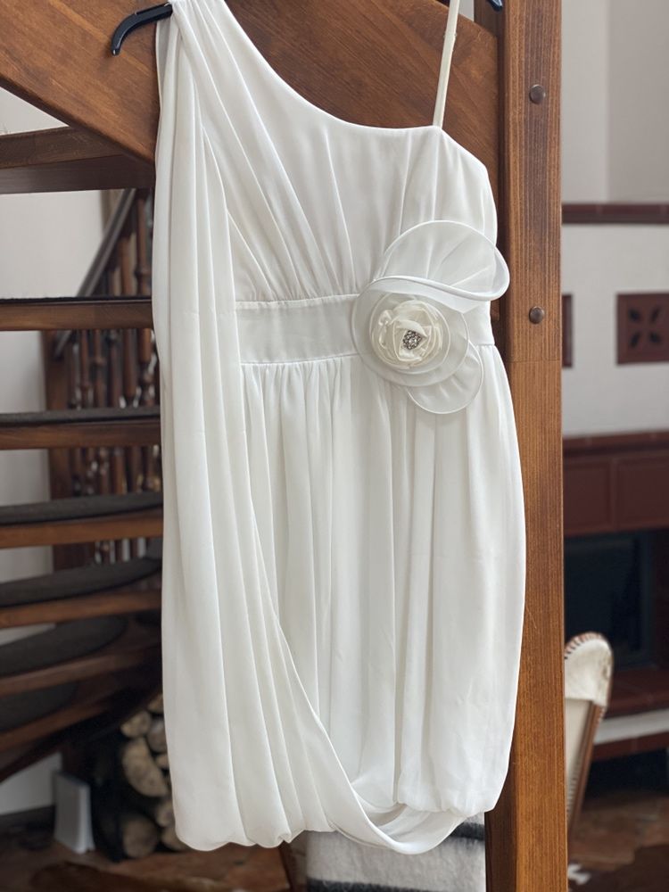 Sukienka biała ślub poprawiny wesele komunia r. XS