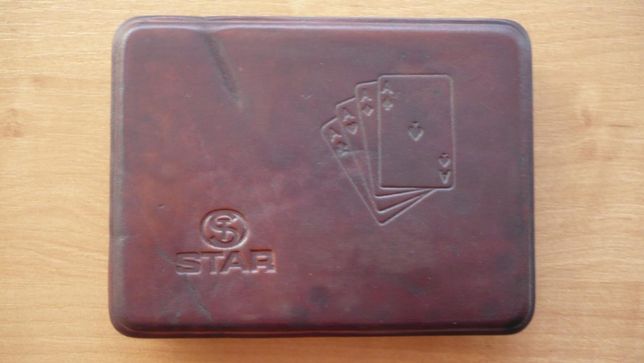 Kolekcjonerskie skórzane etui na karty FSC Star Starachowice bordo