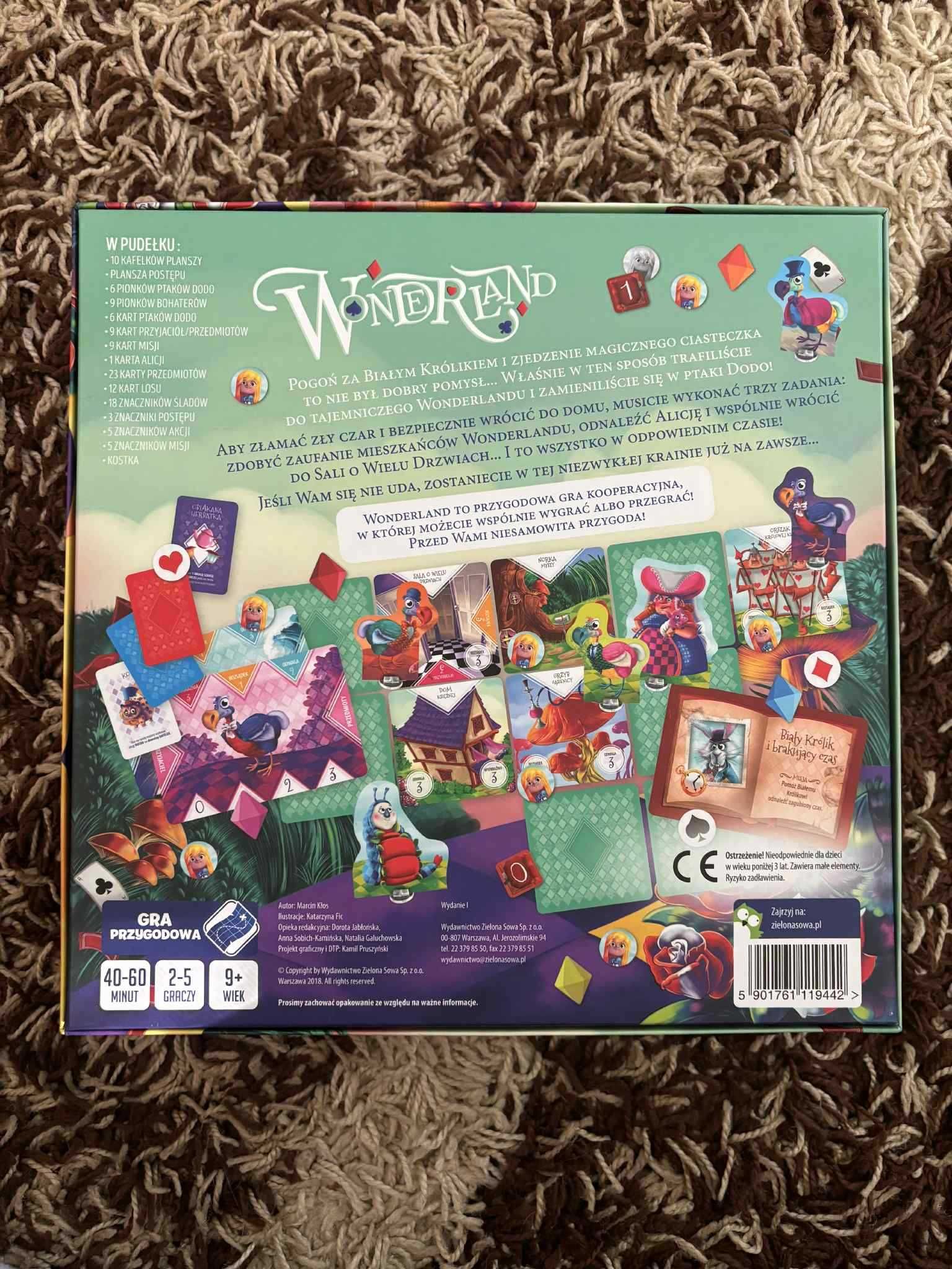 NOWA Gra Wonderland - Alicja W Krainie Czarów (wyd. Zielona Sowa)