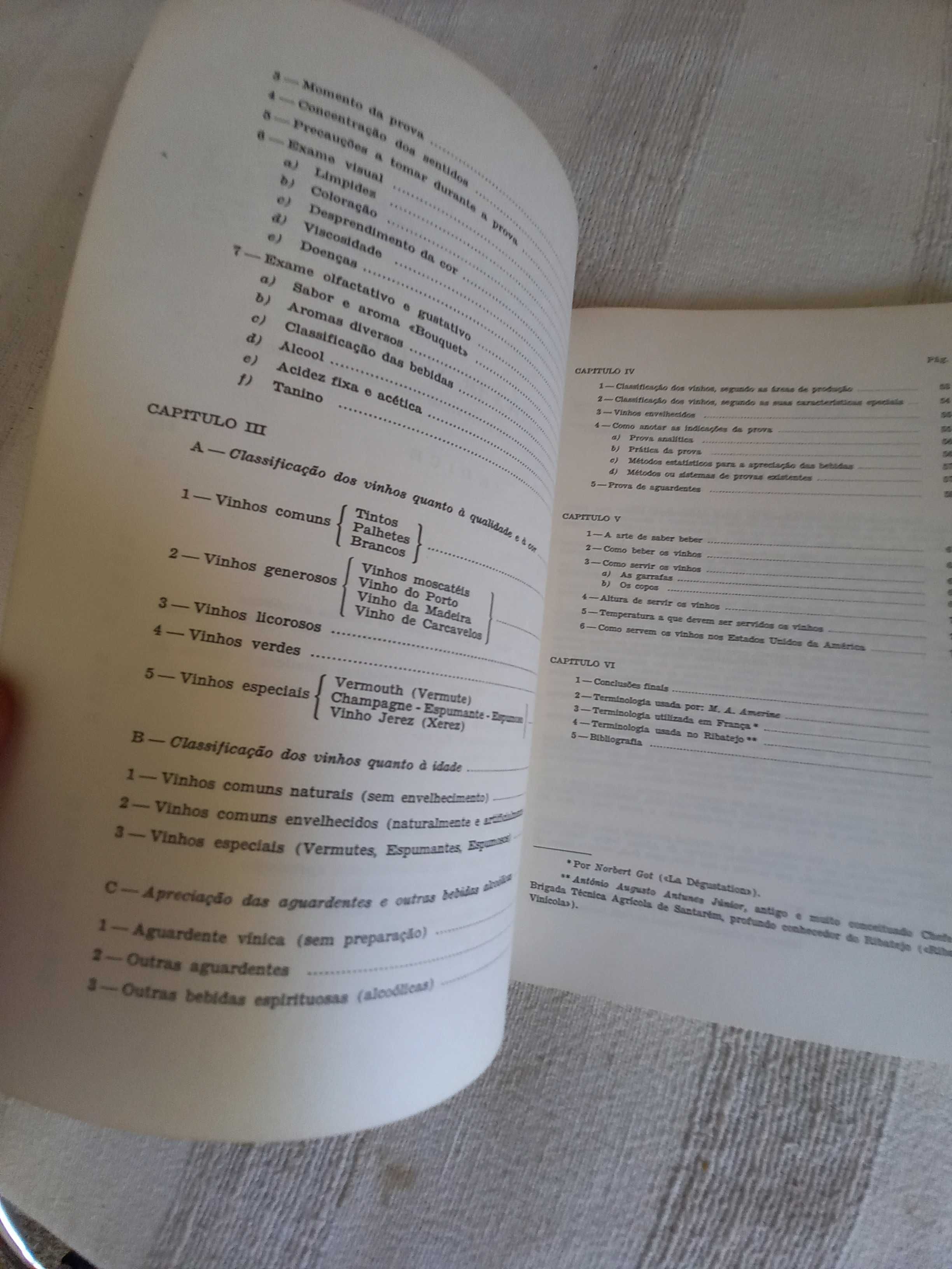 Livro antigo sobre Prova de Vinhos de Lopes Vieira