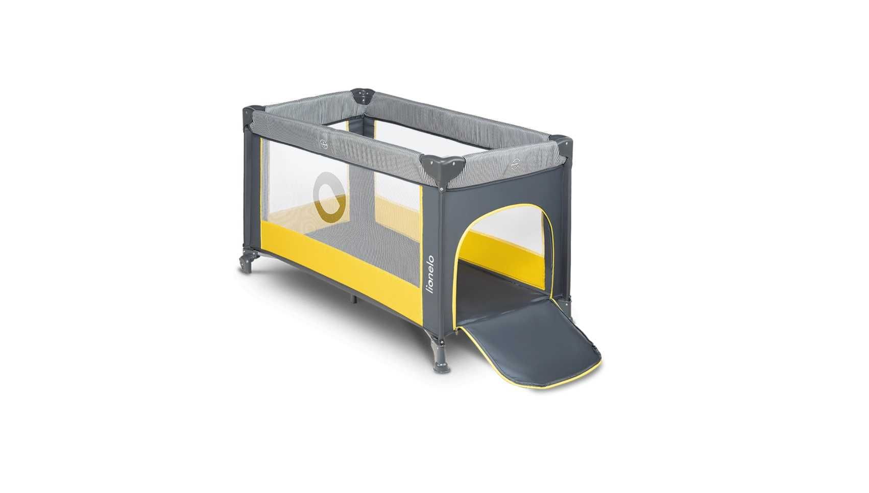 Łóżeczko turystyczne Kojec Lionelo Stefi Yellow Lemon 120 cm x 60 cm