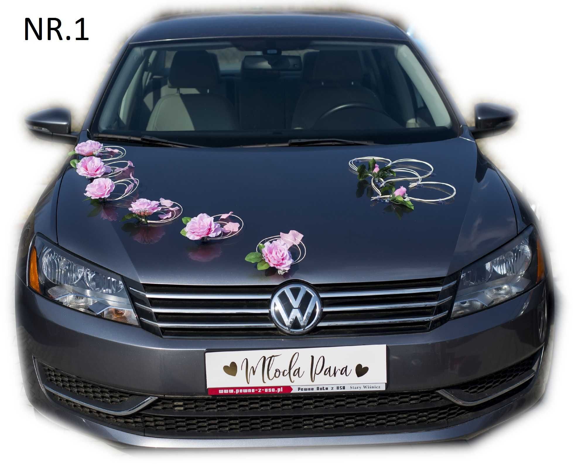 Piękna dekoracja na auto samochód 001 - Pudrowy róż SUPER CENA