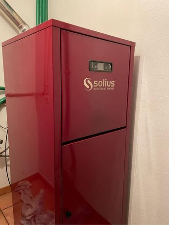 Máquina de aquecimento Solius, em funcionamento