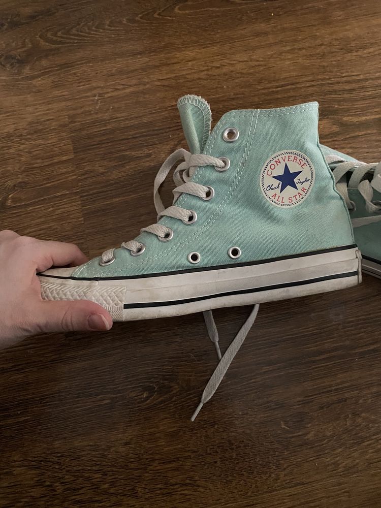 Converse 36 miętowe trampki za kostkę wiosna