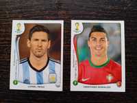 Cromos futebol de Cristiano Ronaldo+Leonel Messi World Cup Brasil 2014