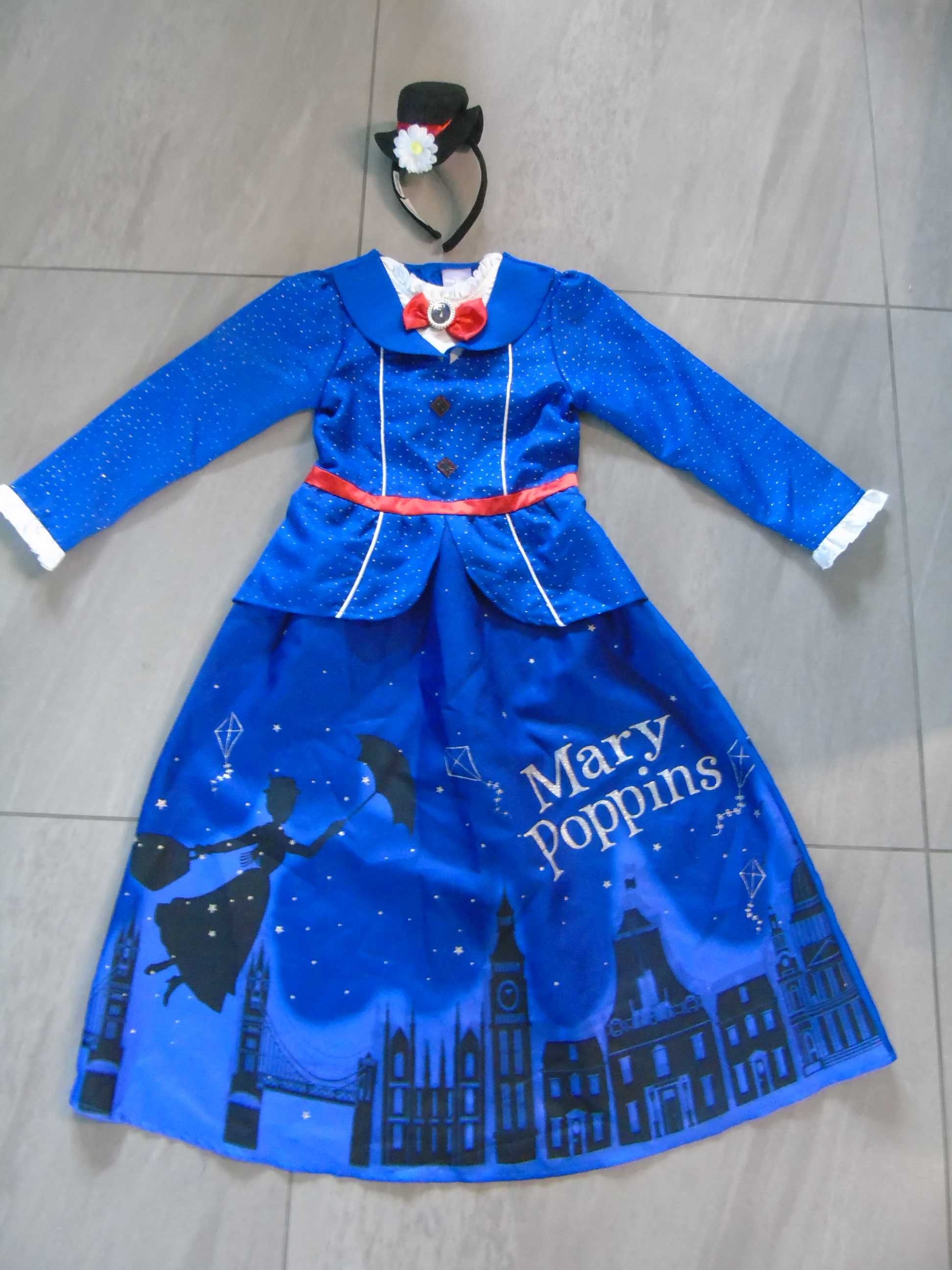 strój sukienka Mary Poppins 7-8 lat