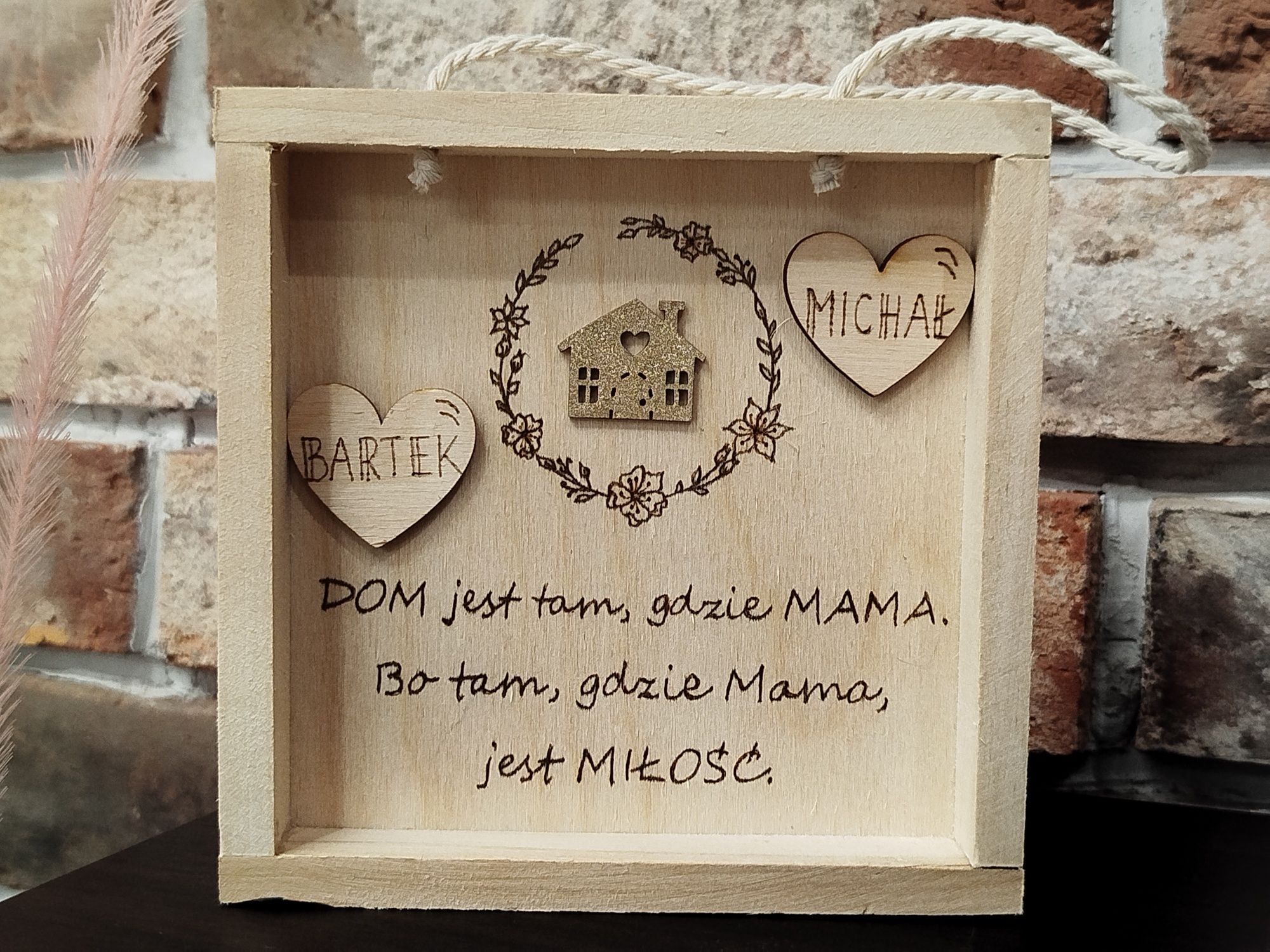 DZIEŃ MATKI personalizowana drewniana ramka