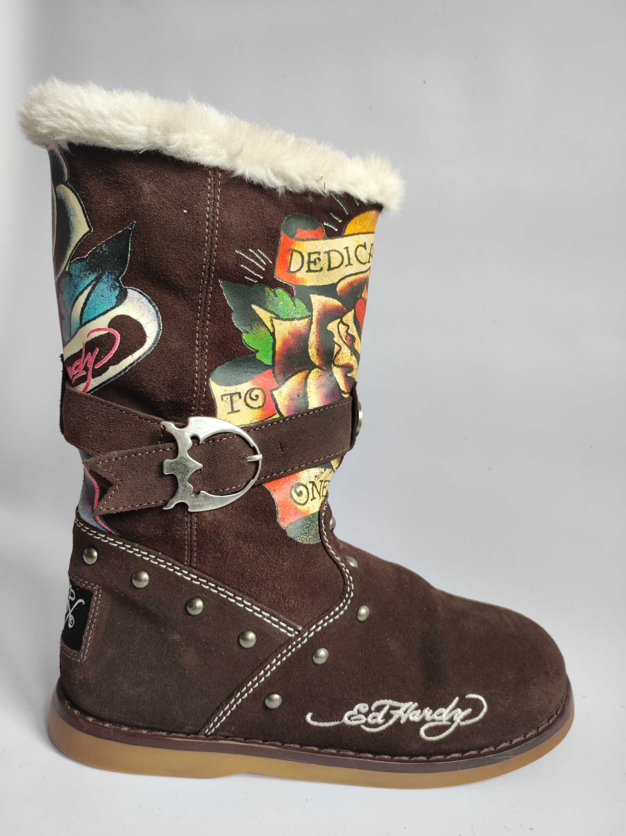 - Ed Hardy by Christian Audigier - Markowe Botki / kozaki r. 39