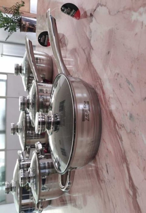 Набір каструль із нержавіючої сталі/ набор кастрюль новый/ кастрюли