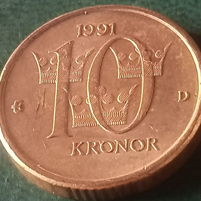 moeda suecia 10 kronor