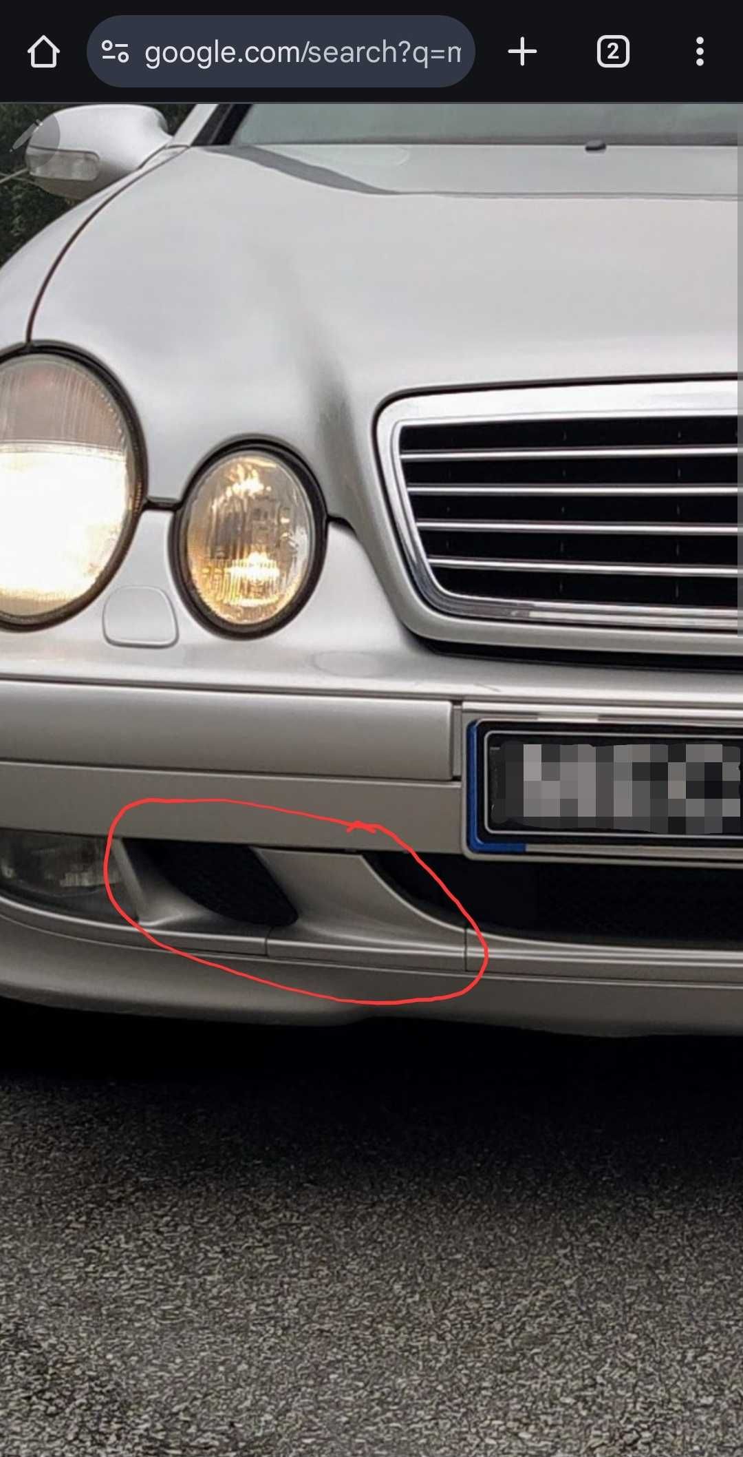 Tampa de gancho reboque Mercedes CLK200 Novo