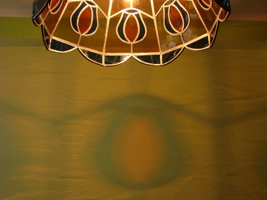 stara oryginalna lampa witrażowa