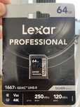 Karta Pamieci SD 64gb - Lexar profesional 1667x 250mb/s
