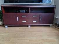 Szafka RTV w kolorze wenge – elegancka, pojemna, 151 cm