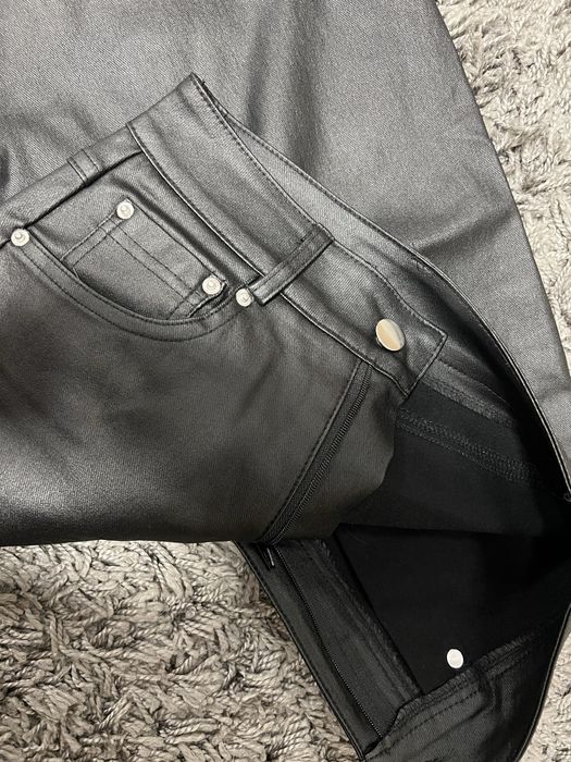 Шкіряні штани чорні